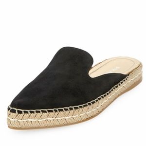 Prada Navy Suede Espadrille Mules 38.5
